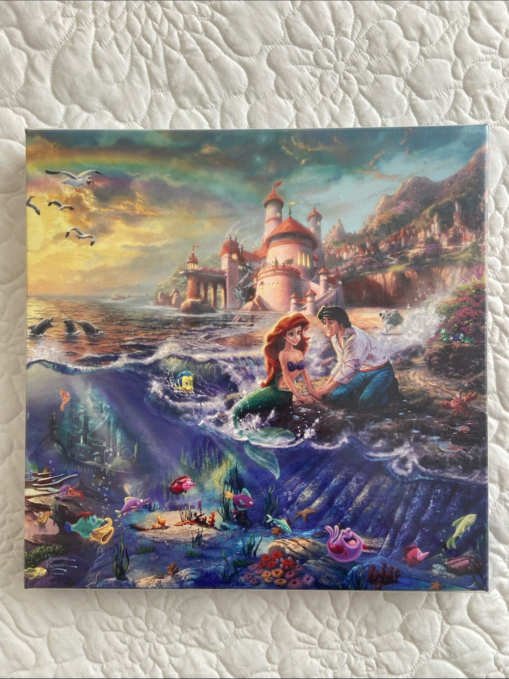 Thomas Kinkade Disney The Little Mermaid Canvas Art